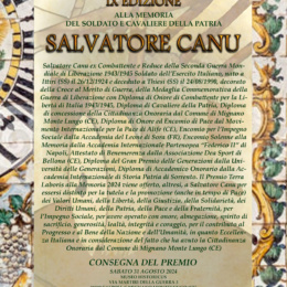 Premio Terra Laboris 2024 alla Memoria di Salvatore Canu